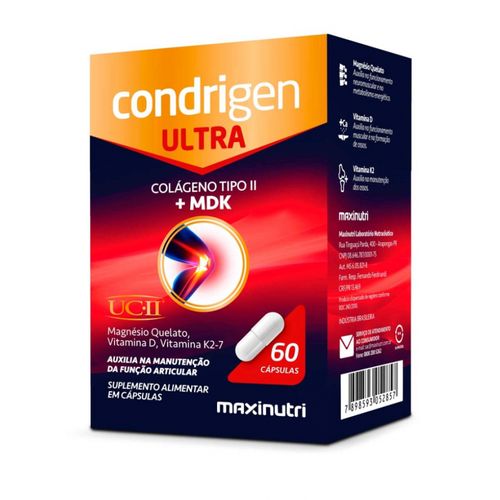 Condrigen Ultra Colágeno Tipo II + MDK (60 caps) - Padrão: Único