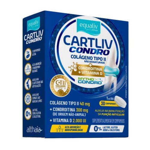 Cartliv Condro Colágeno Tipo II Condroitina Equaliv 30cpr