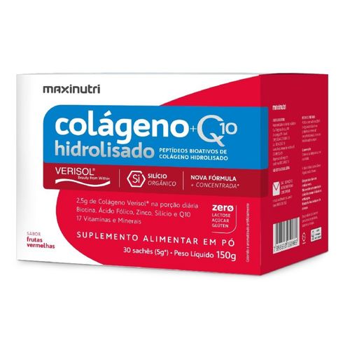 Colágeno Hidrolisado 2 em 1 VERISOL + Q10 (30 Sachês de 5g) - Sabor: Frutas Vermelhas Colágeno Hidrolisado 2 em 1 VERISOL + Q10 (30 Sachês de 5g) - Sabor: Frutas Vermelhas