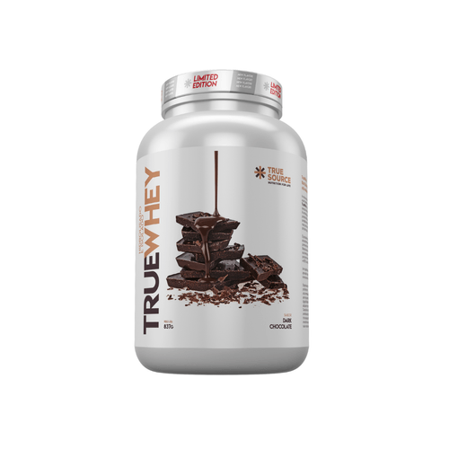 **AMAZON TrueWhey Protein Hidrolisado e Isolado Colágeno TrueSource 837G Sabor:Dark Chocolate