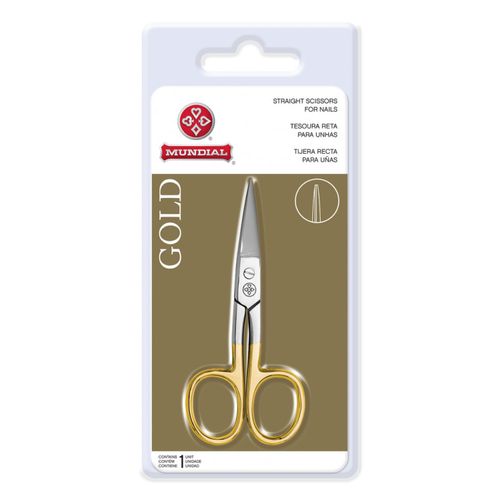 Tesoura de Unha Gold Reta BC-331 Mundial