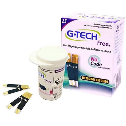 Tiras Reagentes G-Tech Free - 25 tiras