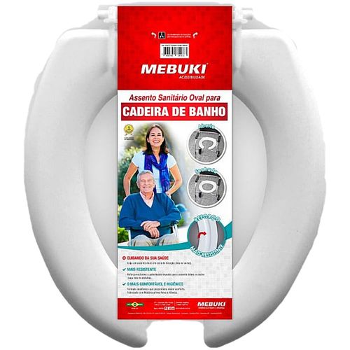 Assento Sanitário Para Cadeira de Banho Mebuki - Oval - Aberto