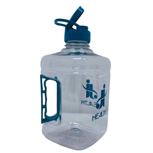 Garrafa Galão 2 Litros Para Academia Com Alça J I Health Azul