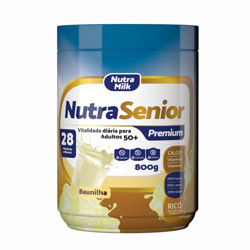 NUTRA SENIOR PREMIUM 800G - SABOR BAUNILHA- SEM LACTOSE
