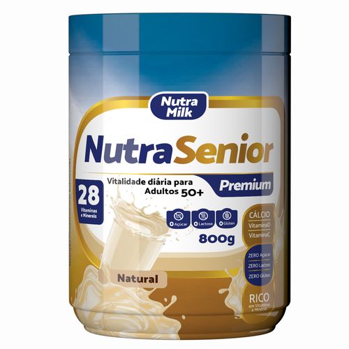 NUTRA SENIOR PREMIUM 800G - SABOR NATURAL - SEM LACTOSE