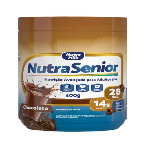 Nutra Senior 400g Suplemento 28 Vitaminas E Minerais 50+ Sabor Chocolate
