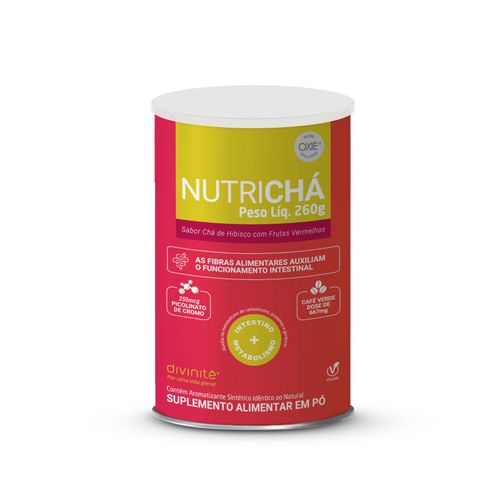 NUTRICHÁ 260 gr Chá de HIbisco com Frutas Vermelhas Divinitè NUTRICHÁ 260 gr Chá de HIbisco com Frutas Vermelhas Divinitè