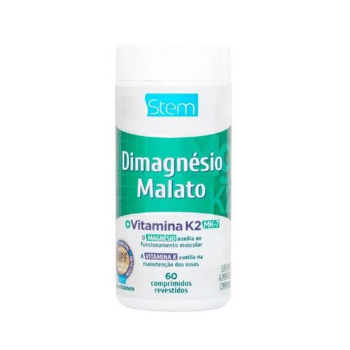 Dimagnésio Malato + Vitamina K2 - 60 comprimidos - Stem Dimagnésio Malato + Vitamina K2 - 60 comprimidos - Stem