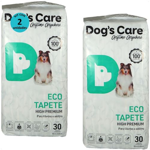 TAPETE HIGIÊNICO DOG´S CARE ECO HIGH PREMIUM 30 UN 82X60 CM KIT COM 2 TAPETE HIGIÊNICO DOG´S CARE ECO HIGH PREMIUM 30 UN 82X60 CM KIT COM 2