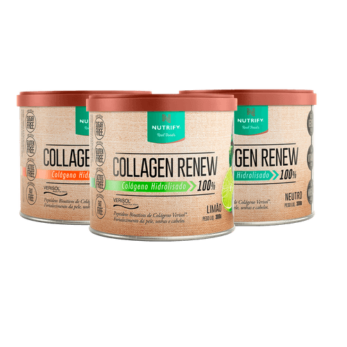 Kit com 3 latas de Collagen Renew 300g