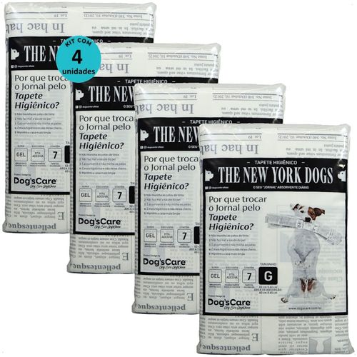 TAPETE HIGIÊNICO THE NEW YORK DOGS TAMANHO G 7 UN 82X60 CM KIT COM 4 TAPETE HIGIÊNICO THE NEW YORK DOGS TAMANHO G 7 UN 82X60 CM KIT COM 4