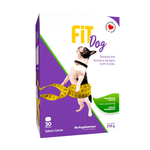 FIT DOG 210G COM 30 TABLETES SABOR CARNE PARA CÃES