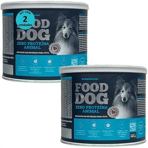 FOOD DOG ZERO PROTEÍNA ANIMAL 100G NUTRIÇÃO PARA CÃES ADULTOS KIT COM 2
