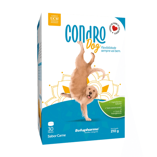 CONDRO DOG 210G COM 30 TABLETES SABOR CARNE PARA CÃES CONDRO DOG 210G COM 30 TABLETES SABOR CARNE PARA CÃES