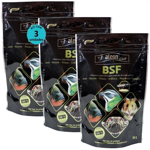 ALCON CLUB BSF 90G AVES RÉPTEIS PEIXES ANFÍBIOS PEQUENOS MAMÍFEROS KIT COM 3 ALCON CLUB BSF 90G AVES RÉPTEIS PEIXES ANFÍBIOS PEQUENOS MAMÍFEROS KIT COM 3