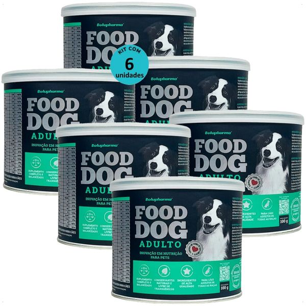 FOOD DOG ADULTO 100G NUTRIÇÃO PARA CÃES ADULTOS KIT COM 6