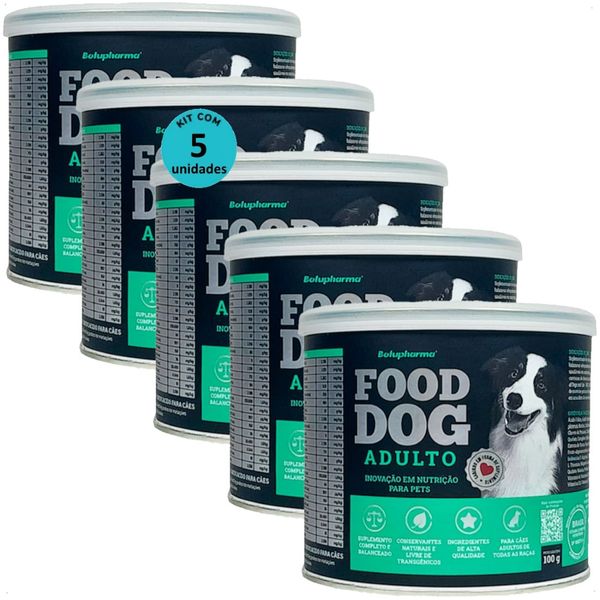 FOOD DOG ADULTO 100G NUTRIÇÃO PARA CÃES ADULTOS KIT COM 5