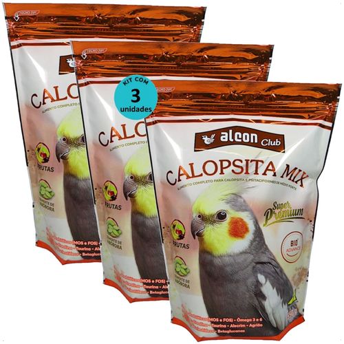 ALCON CLUB CALOPSITA MIX 550G KIT COM 3