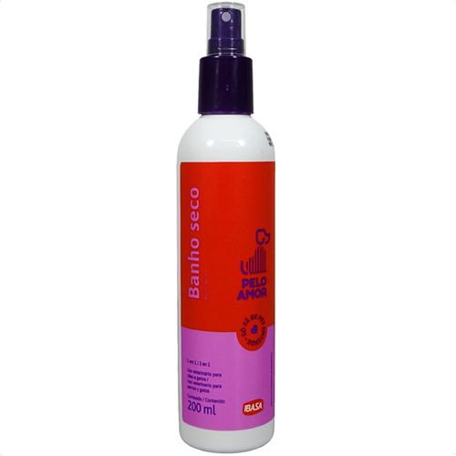 BANHO A SECO IBASA 200ML PELO AMOR HIGIENIZADOR E NEUTRALIZADOR DE ODORES PARA CÃES E GATOS BANHO A SECO IBASA 200ML PELO AMOR HIGIENIZADOR E NEUTRALIZADOR DE ODORES PARA CÃES E GATOS