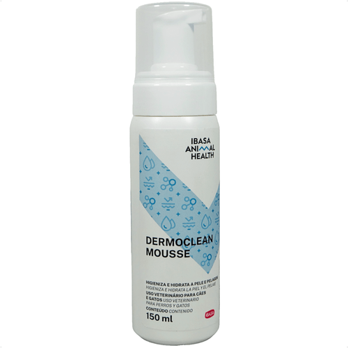 DERMOCLEAN MOUSSE 150ML PARA CÃES E GATOS IBASA DERMOCLEAN MOUSSE 150ML PARA CÃES E GATOS IBASA