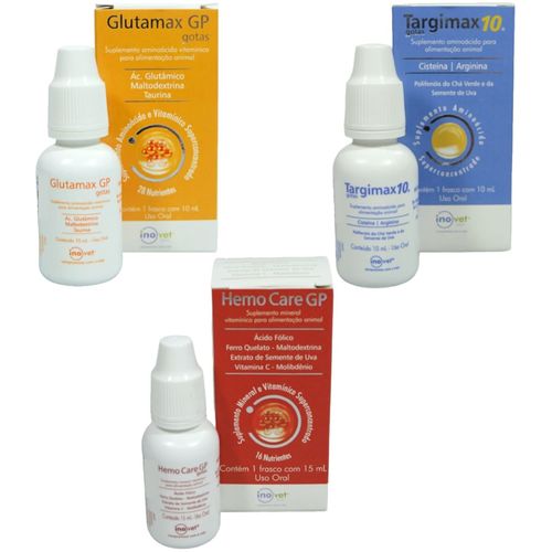 KIT 1 GLUTAMAX GP 10ML + 1 TARGIMAX 10ML + 1 HEMO CARE GP 15ML KIT 1 GLUTAMAX GP 10ML + 1 TARGIMAX 10ML + 1 HEMO CARE GP 15ML