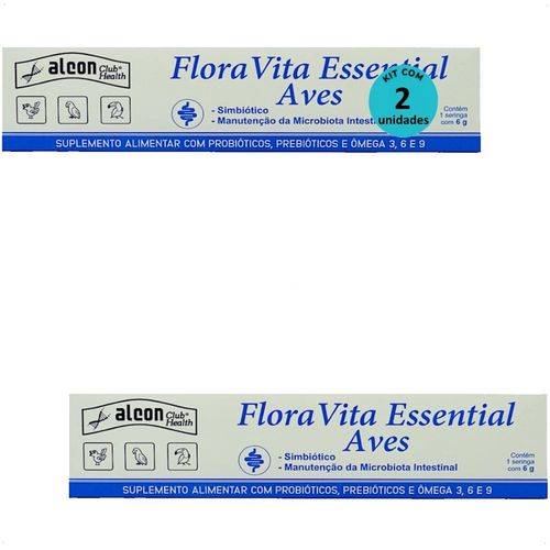 ALCON FLORA VITA ESSENTIAL PARA AVES PASSÁROS 6G KIT COM 2