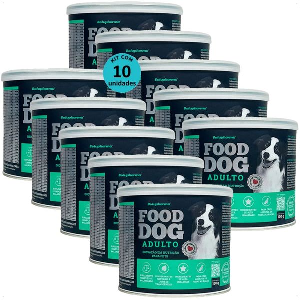 FOOD DOG ADULTO 100G NUTRIÇÃO PARA CÃES ADULTOS KIT COM 10