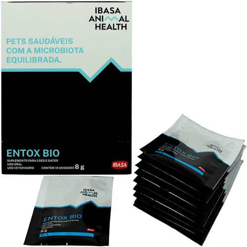 ENTOX BIO COM 10 SACHÊS DE 8G CADA PARA CÃES E GATOS IBASA ENTOX BIO COM 10 SACHÊS DE 8G CADA PARA CÃES E GATOS IBASA
