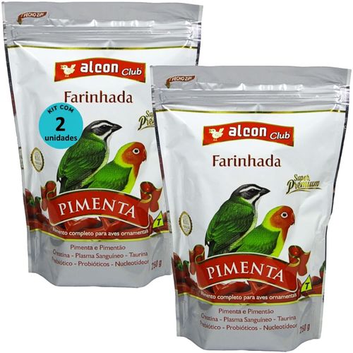 ALCON CLUB FARINHADA PIMENTA 250G SUPER PREMIUM KIT COM 2 RAÇÃO PARA AVES ALCON CLUB FARINHADA PIMENTA 250G SUPER PREMIUM KIT COM 2 RAÇÃO PARA AVES