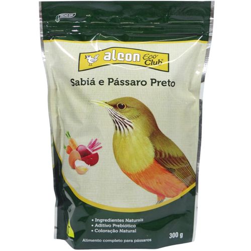 ALCON ECO CLUB SABIÁ E PÁSSARO PRETO 300G RAÇÃO PARA PÁSSAROS