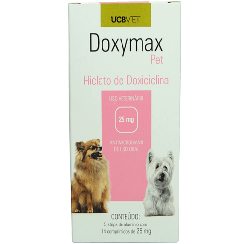 Doxymax Pet 25mg Para Cães Com 70 Comprimidos ucbvet