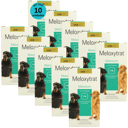 Meloxytrat 2mg C/ 10 Comprimidos UCBVET Kit com 10 Meloxytrat 2mg C/ 10 Comprimidos UCBVET Kit com 10