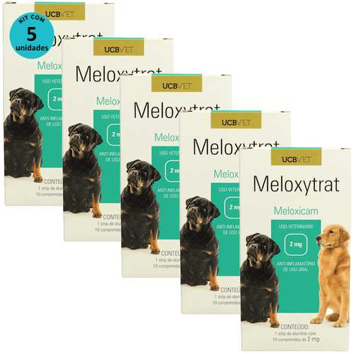Meloxytrat 2mg C/ 10 comprimidos UCBVET Kit com 5 Meloxytrat 2mg C/ 10 comprimidos UCBVET Kit com 5