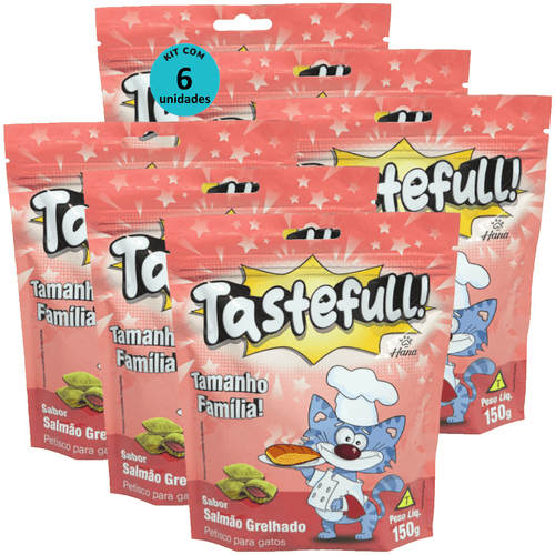 Hana Tastefull Nuggets Para Gatos Salmão Grelhado 150g Kit 6 un