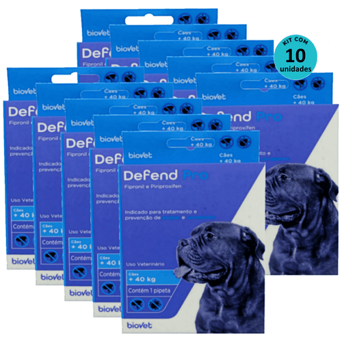 Kit 10 Defend Pro Cães (Acima 40kg) - Biovet Kit 10 Defend Pro Cães (Acima 40kg) - Biovet