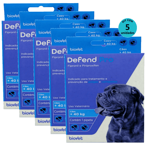 Kit 5 Defend Pro Cães (Acima 40kg) - Biovet Kit 5 Defend Pro Cães (Acima 40kg) - Biovet