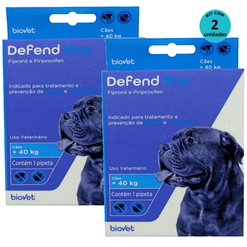 Kit 2 Defend Pro Cães (Acima 40kg) - Biovet Kit 2 Defend Pro Cães (Acima 40kg) - Biovet