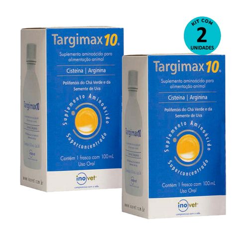Kit 2 Targimax 10 Suplemento Animal 100ml- Inovet