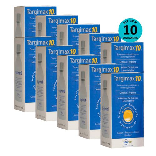 Kit 10 Targimax 10 Suplemento Animal 100ml- Inovet