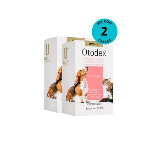 Kit Anti-Inflamatório Otodex UCBVET 30ml - com 2 unidades Kit Anti-Inflamatório Otodex UCBVET 30ml - com 2 unidades
