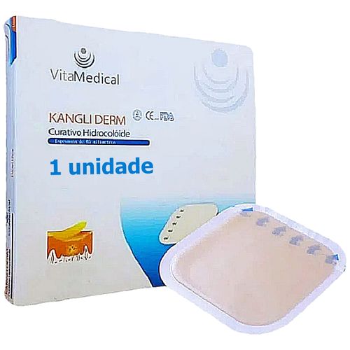 Curativo Hidrocoloide Kangli Derm Border 10x10cm - unidade Curativo Hidrocoloide Kangli Derm Border 10x10cm - unidade