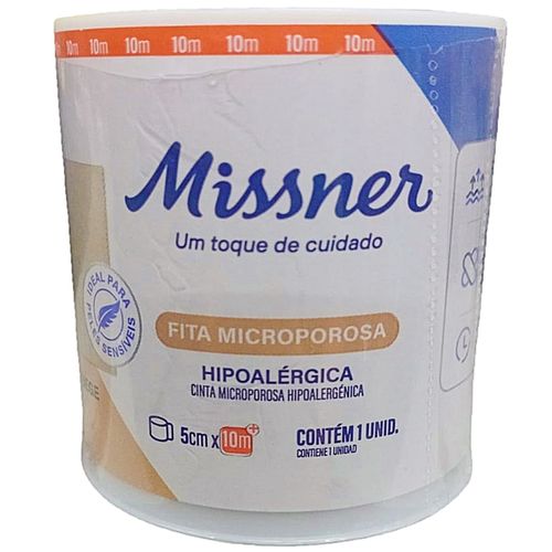 Fita Microporosa Missner - Bege - 5cm x 10m