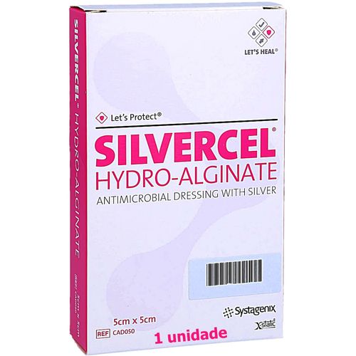 Curativo Silvercel Hidroalginato com Prata 5x5cm - unidade