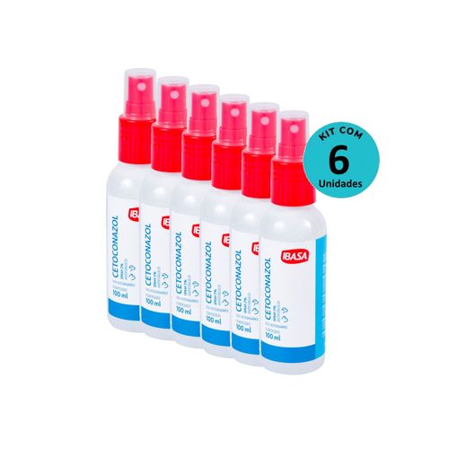 Kit Cetoconazol Spray 2% Ibasa 100ml C/ 6 unidades Kit Cetoconazol Spray 2% Ibasa 100ml C/ 6 unidades