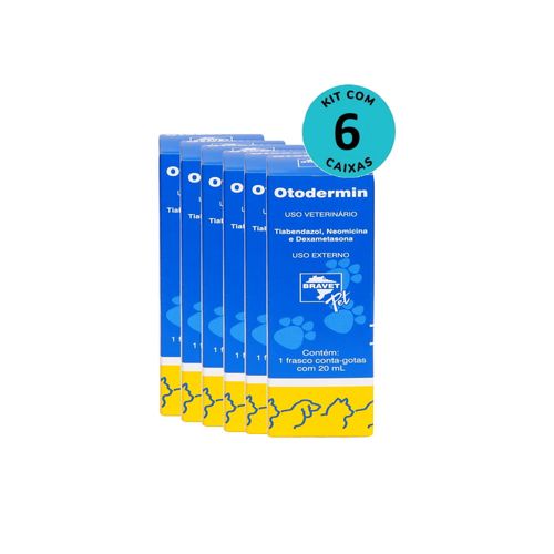 Kit Otodermin Bravet 20ml C/ 6 unidades Kit Otodermin Bravet 20ml C/ 6 unidades