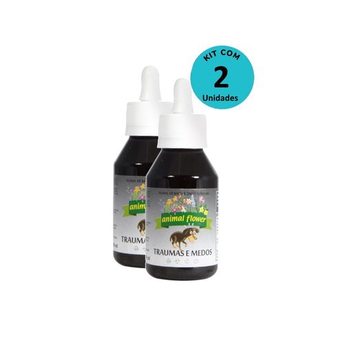 Kit Floral Traumas e Medos 100ml gotas- Animal Flower - com 2 unidades