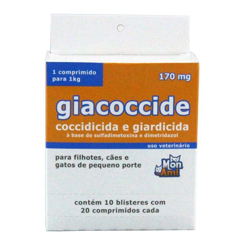 Giacoccide Mon Ami 170mg 200 comprimidos Giacoccide Mon Ami 170mg 200 comprimidos