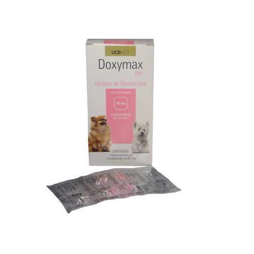 Antimicrobiano Doxymax Pet 25mg C/14 comp. UCBVET