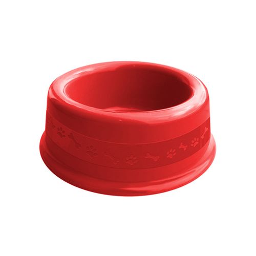Comedouro Plástico Furacão Pet Nº2 600ml - Vermelho
